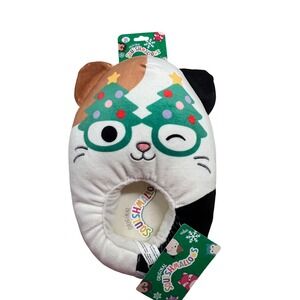 Original Squishmallows Holiday Cat Plush Slippers Size 2/3